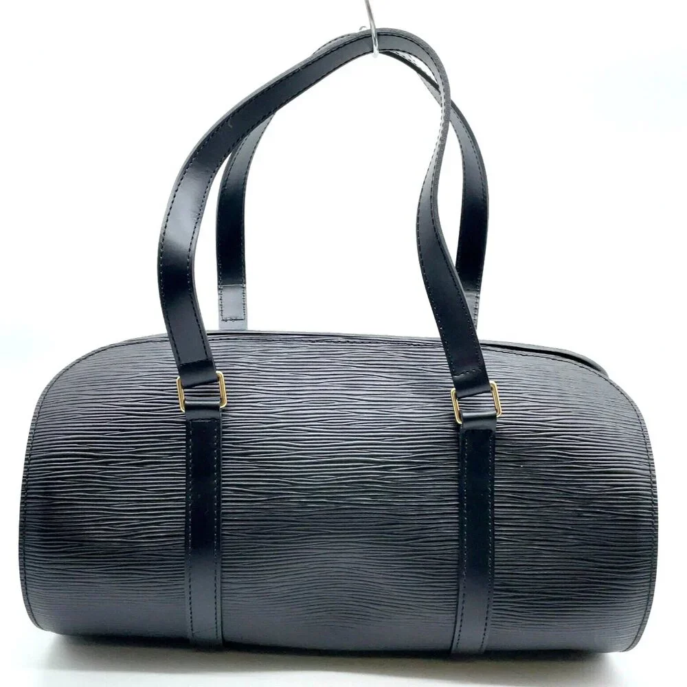 Authentic Louis Vuitton Leather Epi Soufflot Satchel Bag w/ Accessories Pochette - Picture 5 of 16